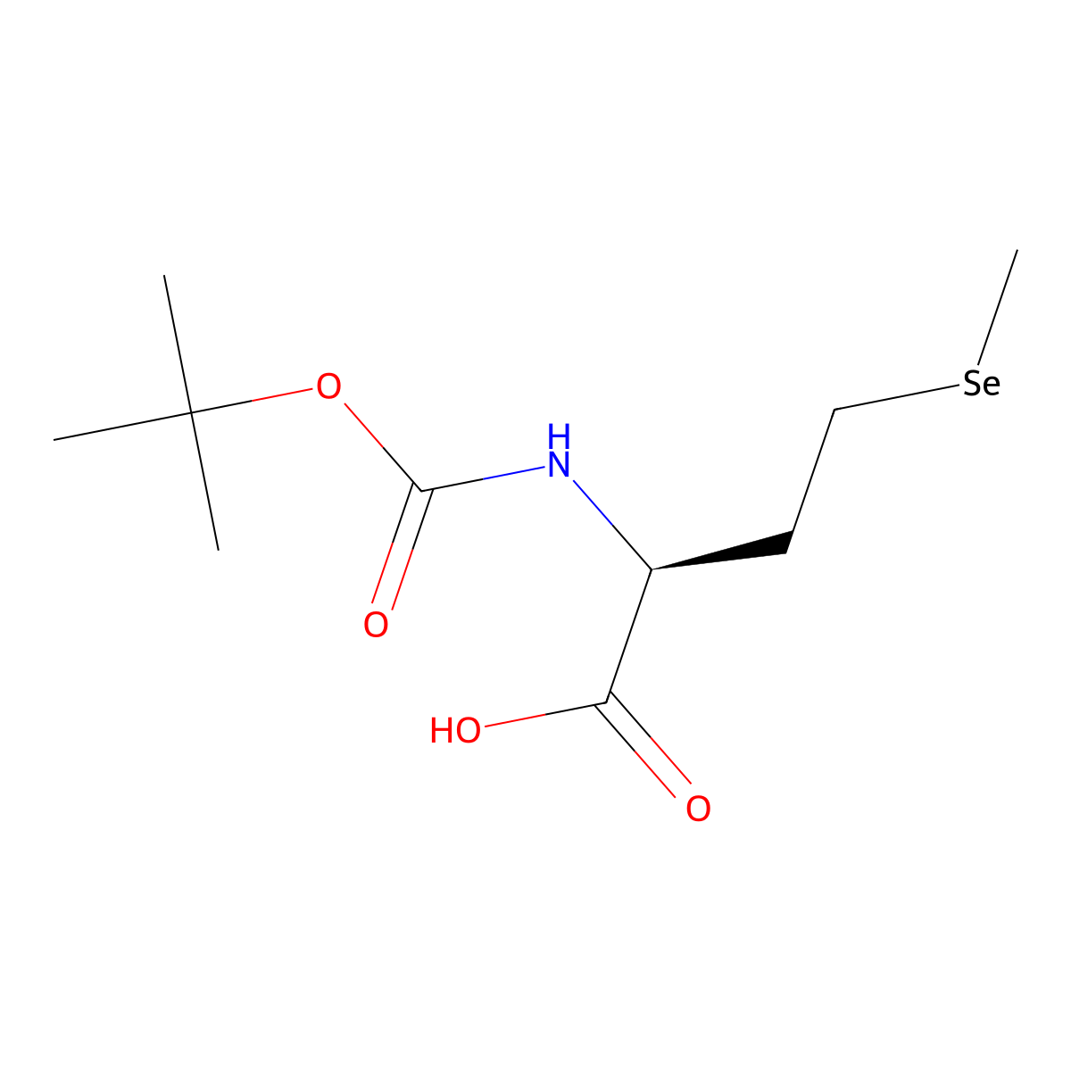 Boc-L-selenomethionine molecular structure, CAS 45172-44-9