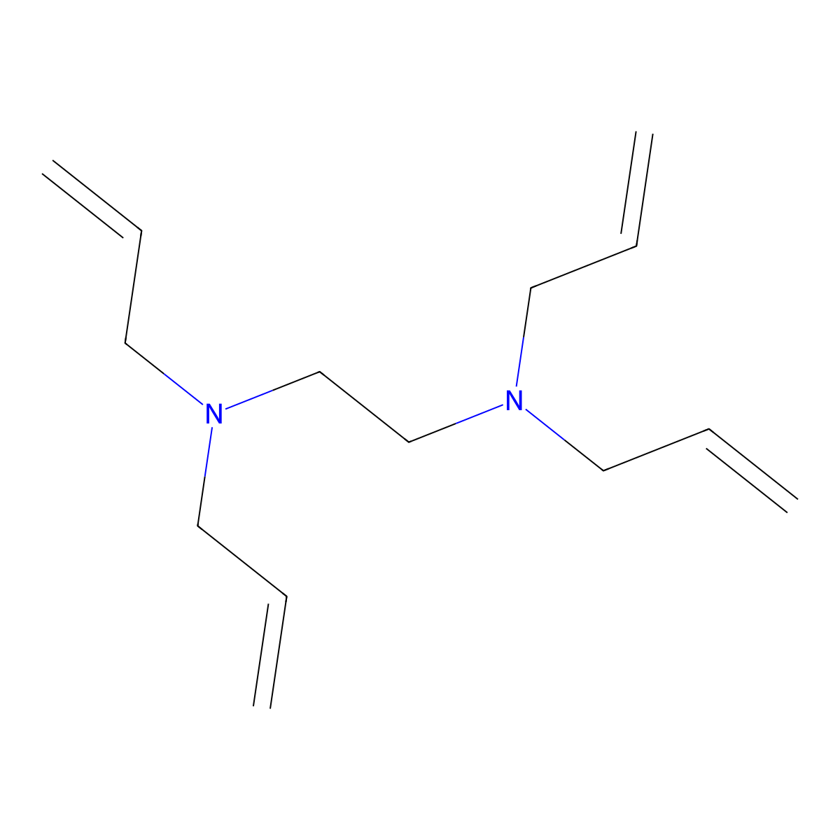 N,N,N',N'-Tetraallylethylenediamine molecular structure, CAS 45173-37-3