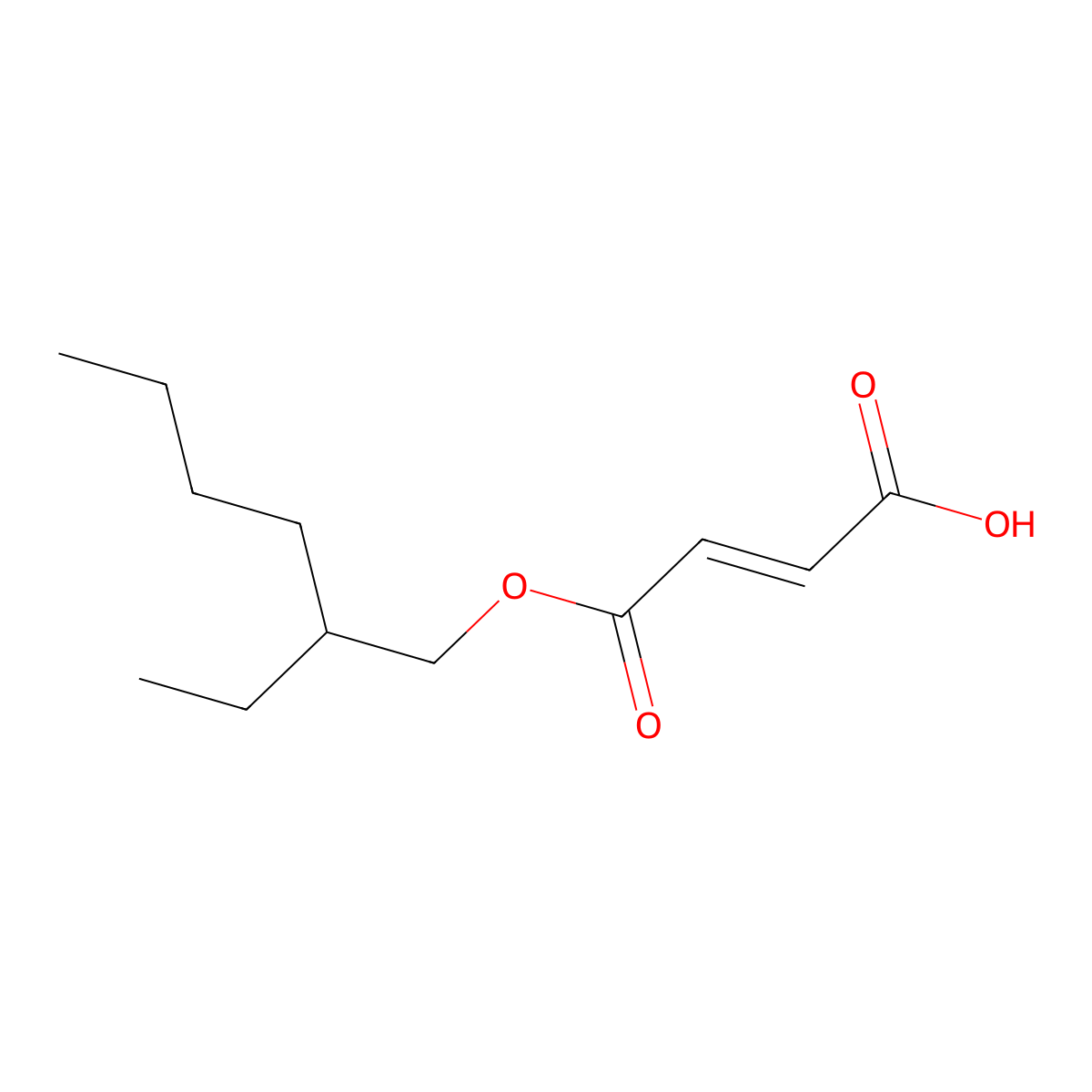 2-Ethylhexyl hydrogen 2-butenedioate molecular structure, CAS 45173-95-3