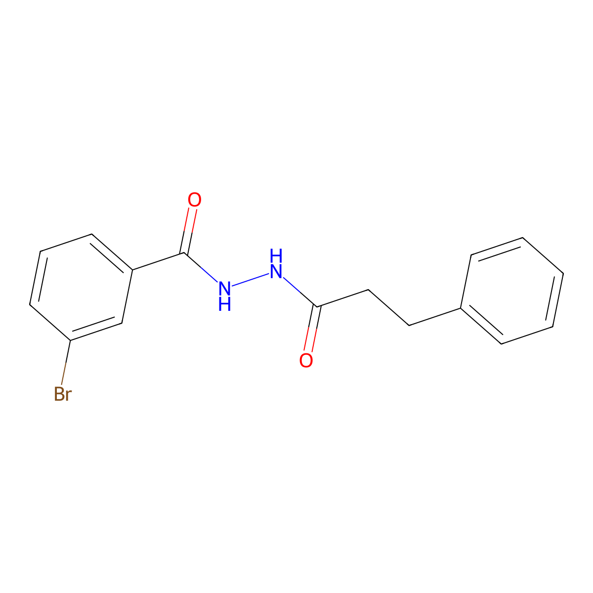 3-bromo-N'-(3-phenylpropanoyl)benzohydrazide molecular structure, CAS 4518-24-5