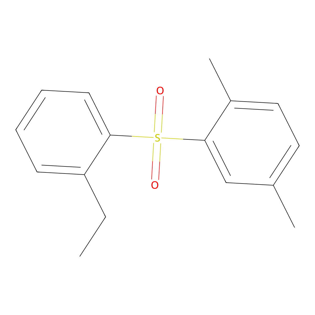 2,5-Dimethylphenyl 2-ethylphenyl sulfone molecular structure, CAS 4518-85-8