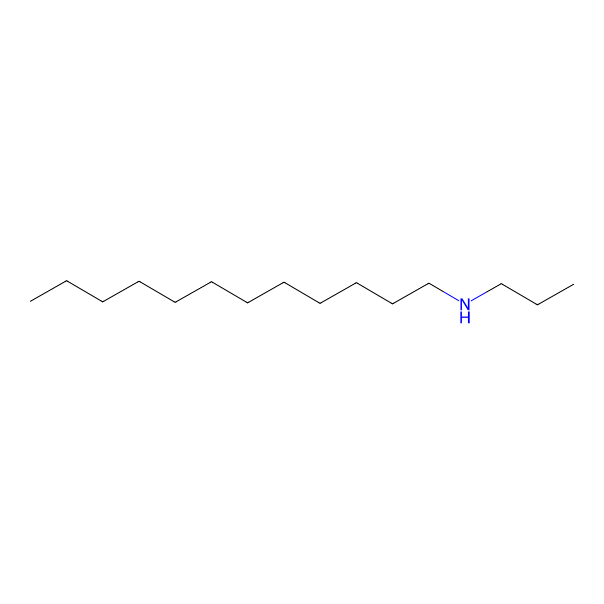 1-Dodecanamine, N-propyl- molecular structure, CAS 45185-60-2