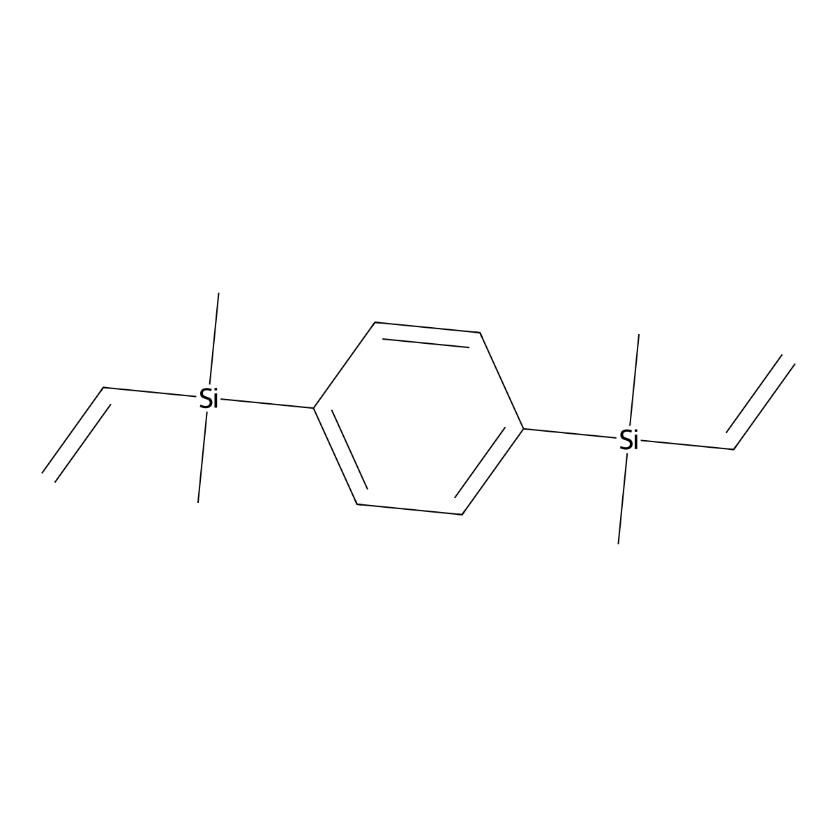 1,4-Bis(dimethylvinylsilyl)benzene molecular structure, CAS 4519-17-9