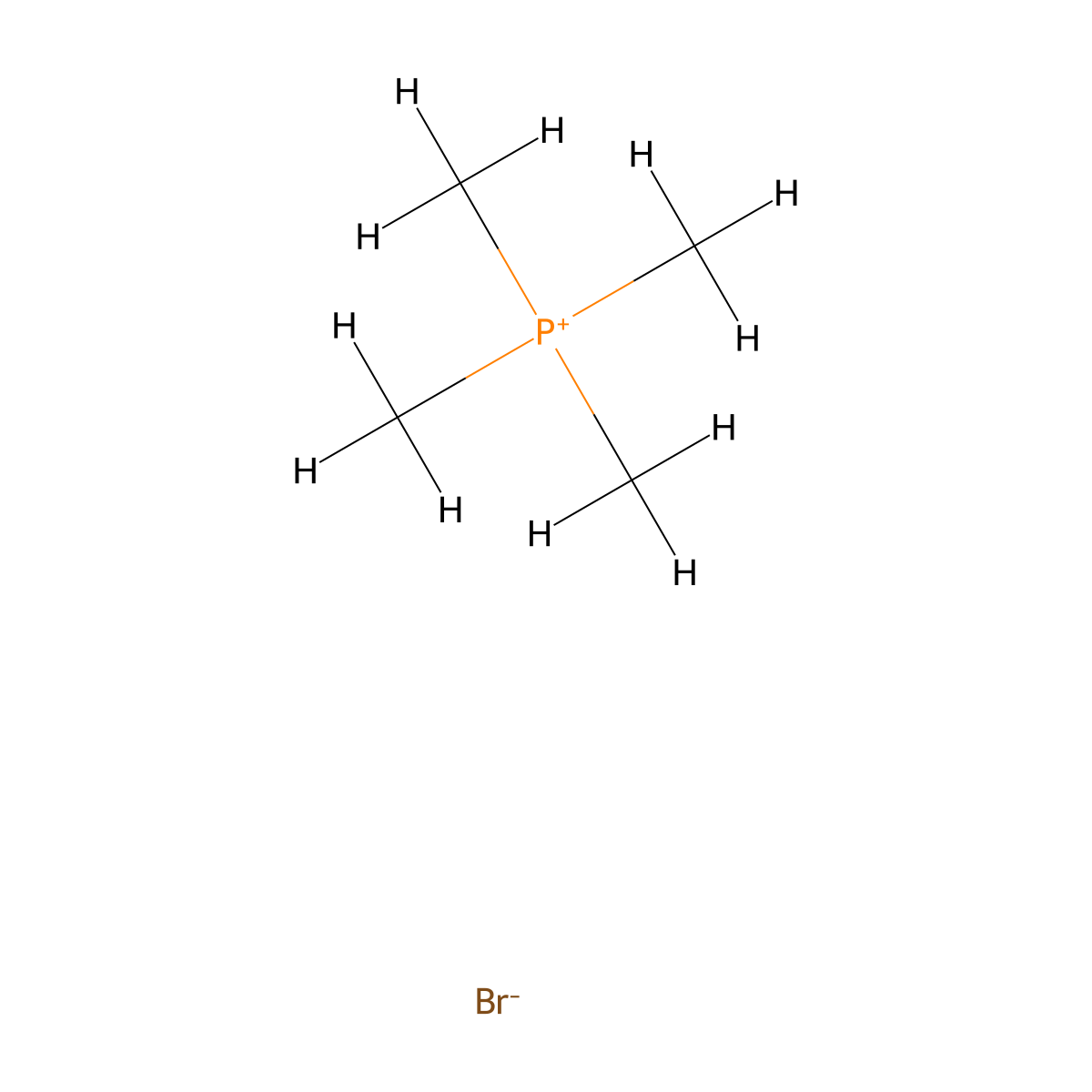 Tetramethylphosphonium bromide molecular structure, CAS 4519-28-2