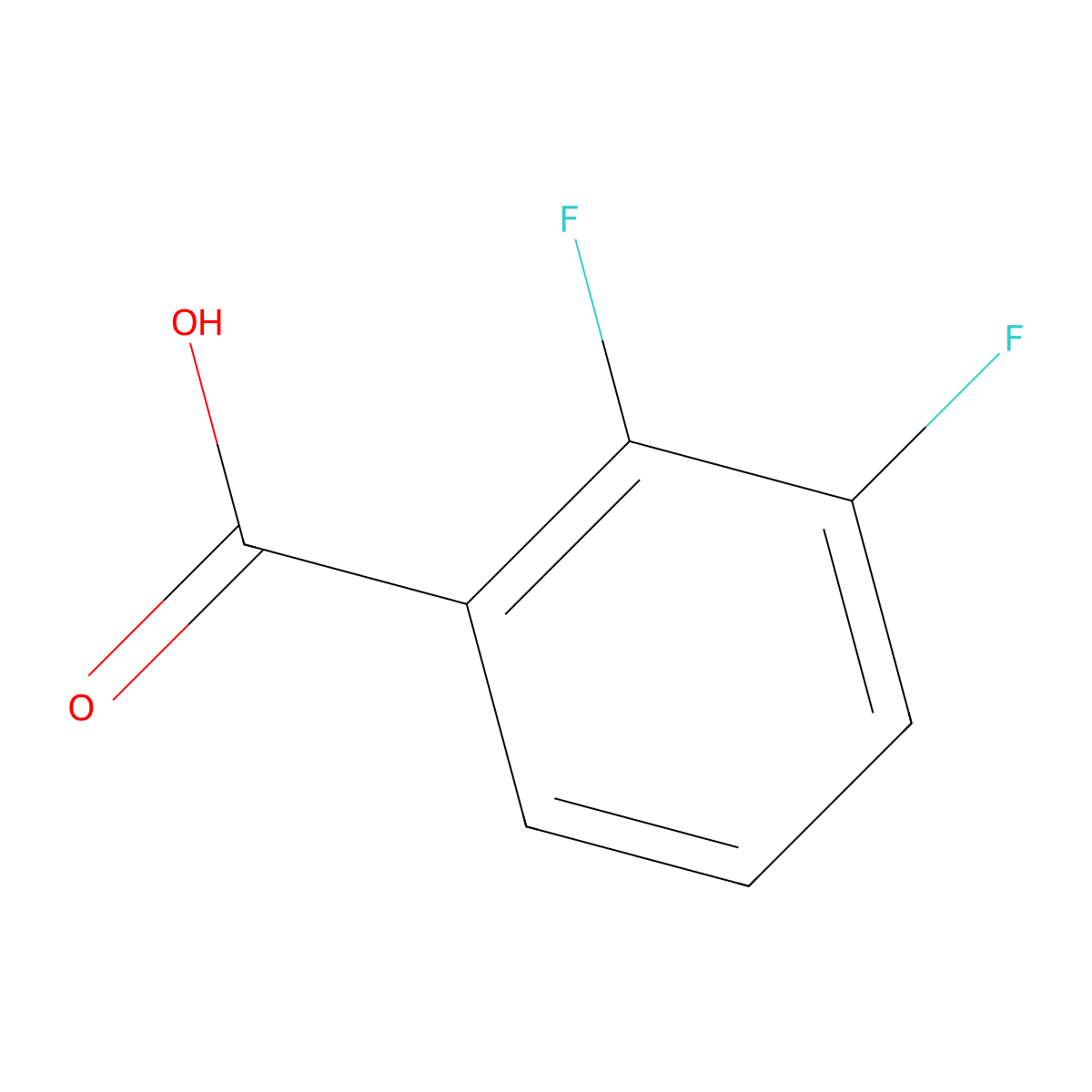 2,3-Difluorobenzoic acid molecular structure, CAS 4519-39-5