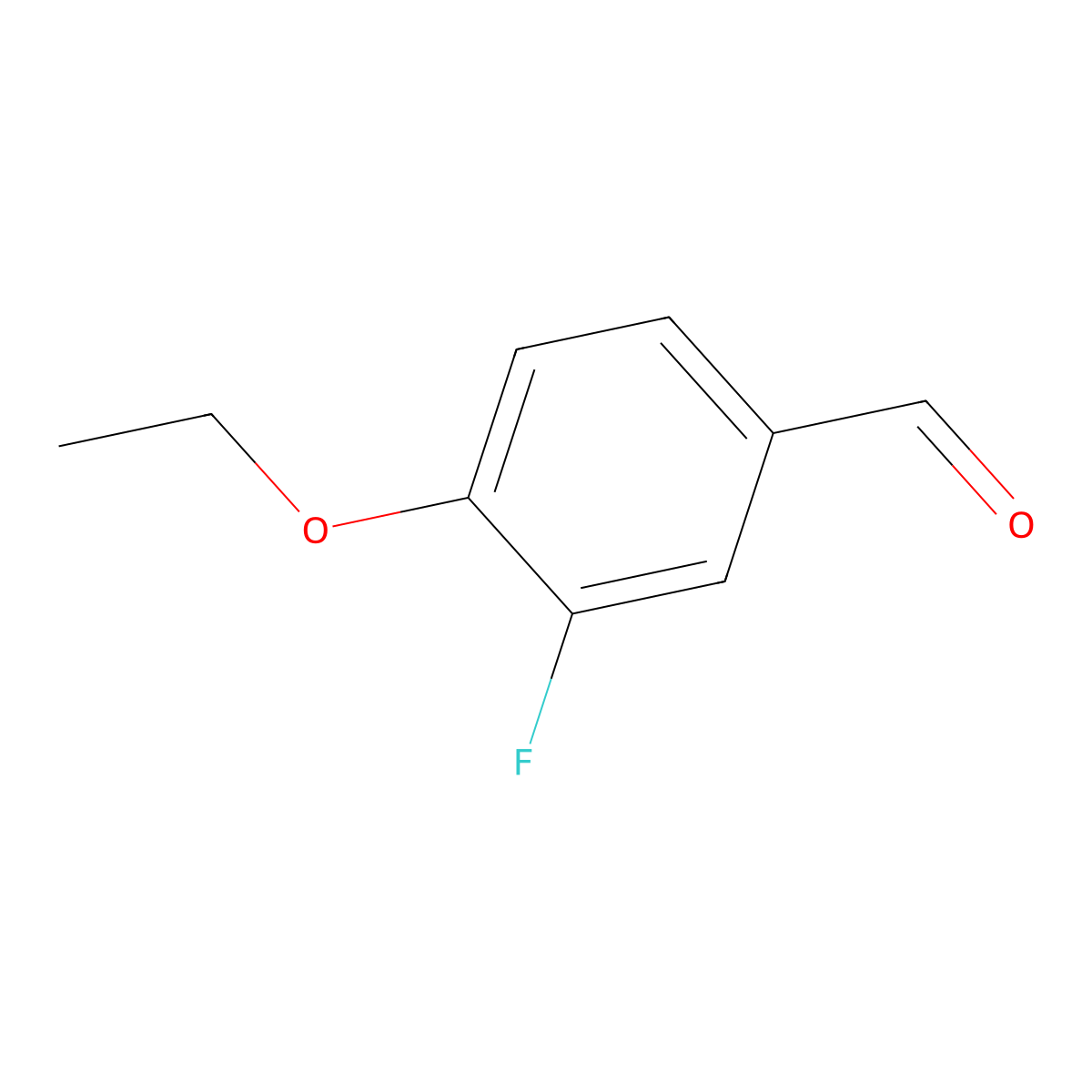 4-Ethoxy-3-fluorobenzaldehyde molecular structure, CAS 452-00-6