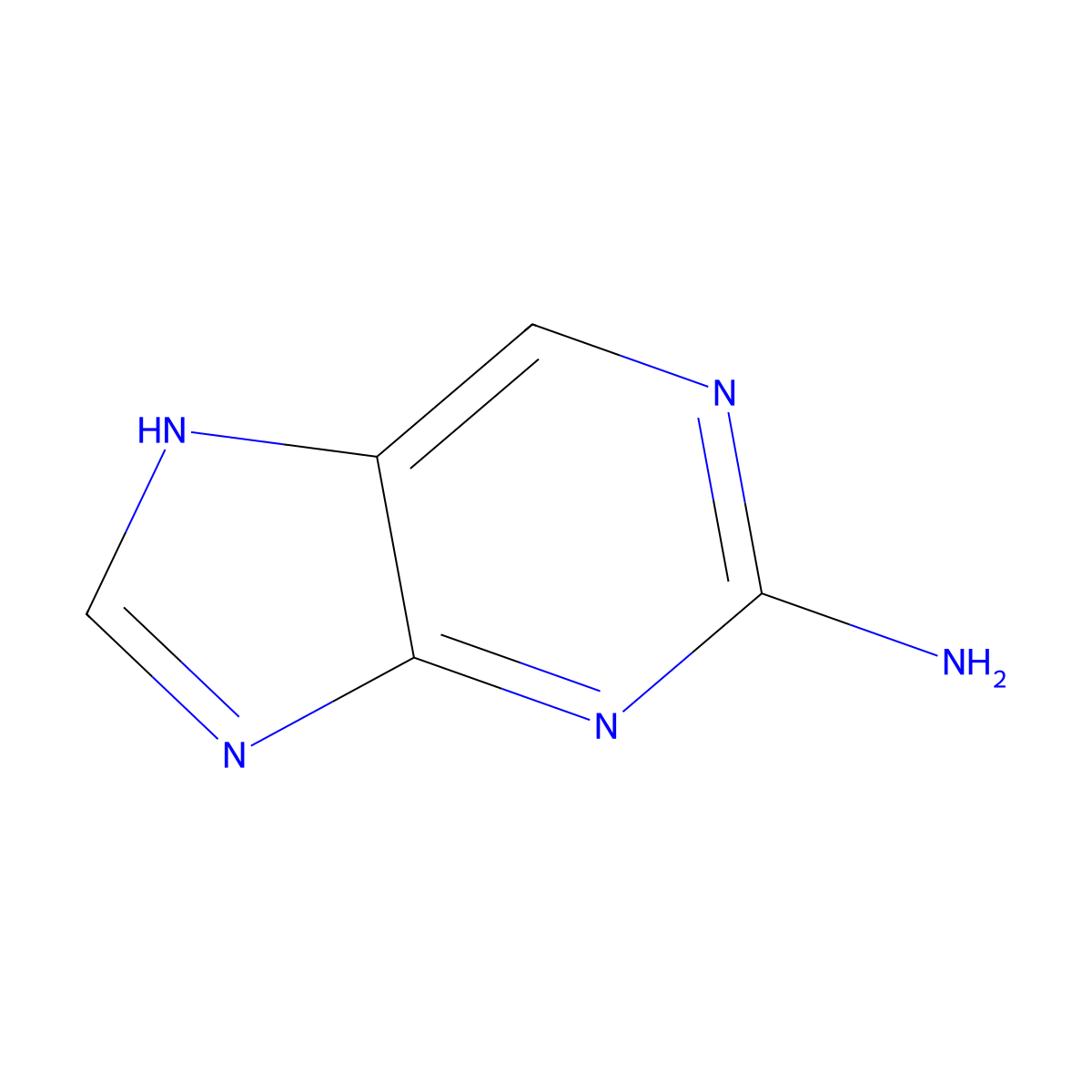 2-Aminopurine molecular structure, CAS 452-06-2