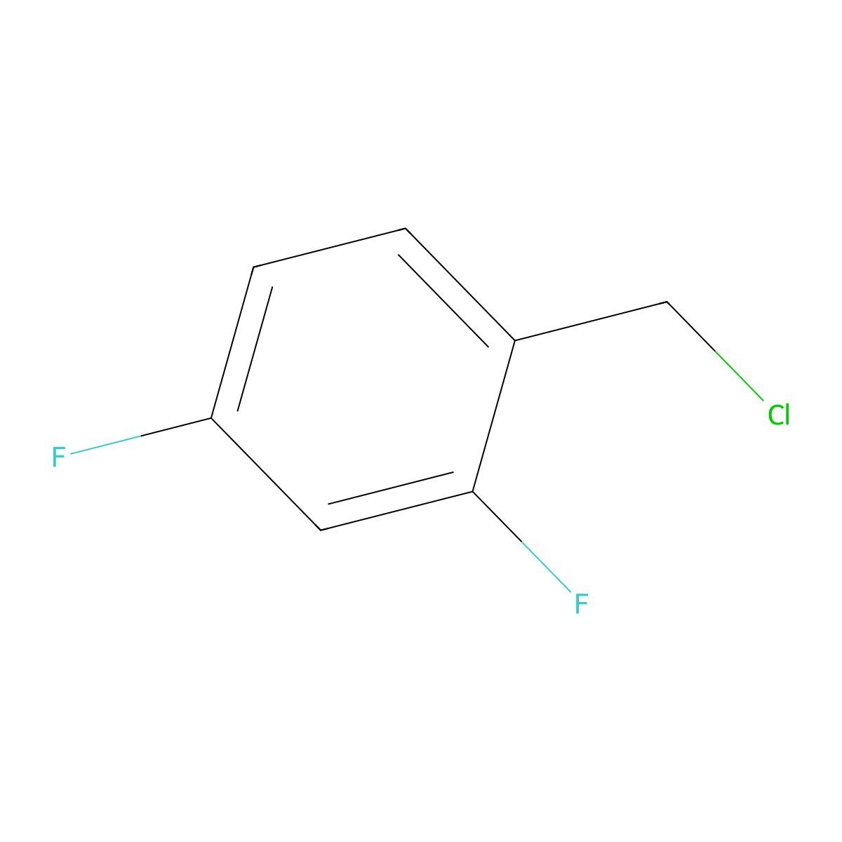 1-(Chloromethyl)-2,4-difluorobenzene molecular structure, CAS 452-07-3