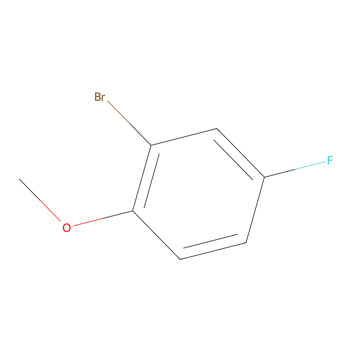 2-Bromo-4-fluoroanisole molecular structure, CAS 452-08-4