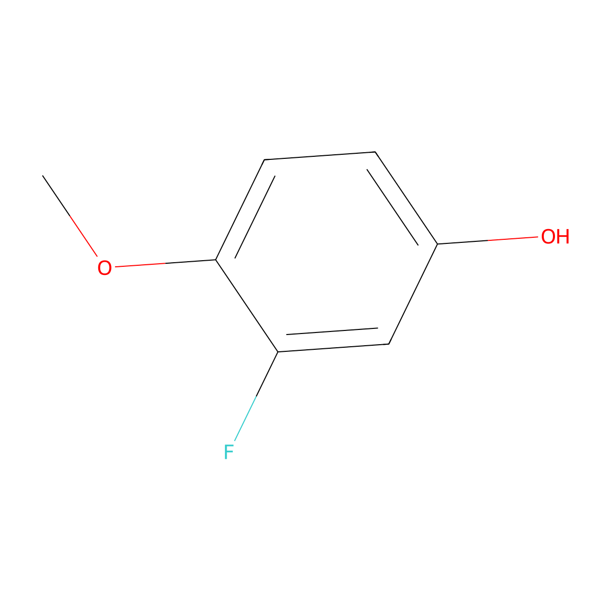 3-Fluoro-4-methoxyphenol molecular structure, CAS 452-11-9