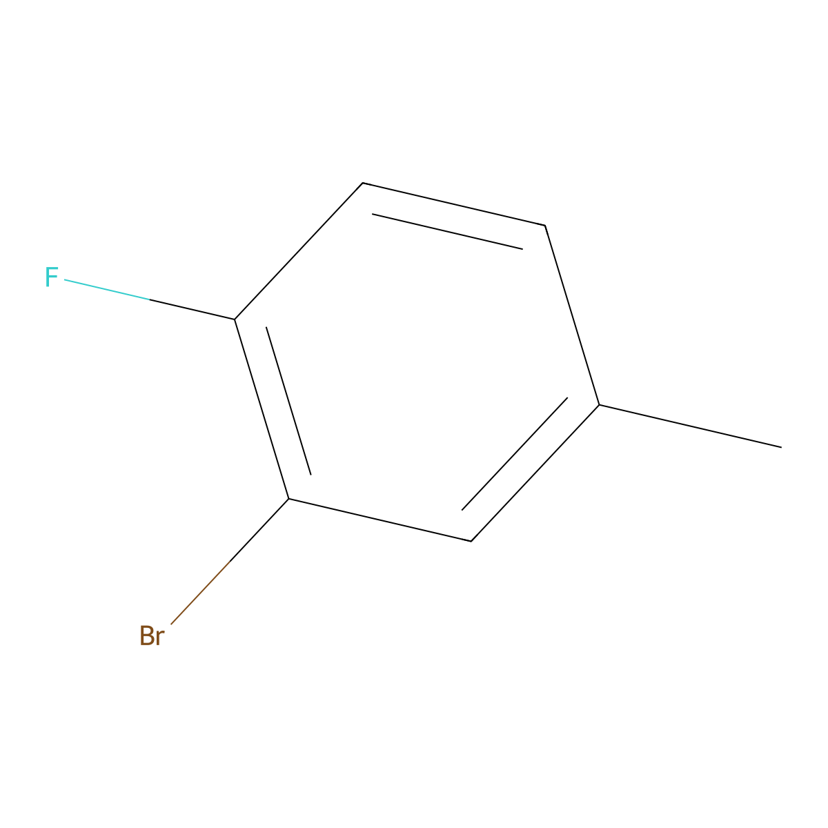 3-Bromo-4-fluorotoluene molecular structure, CAS 452-62-0