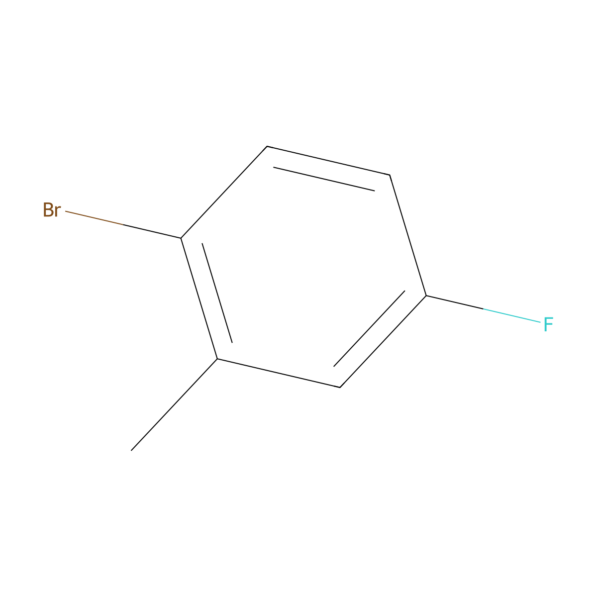 2-Bromo-5-fluorotoluene molecular structure, CAS 452-63-1