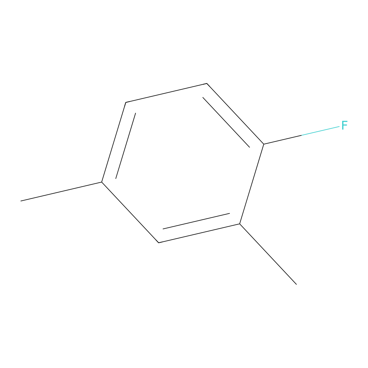 1-Fluoro-2,4-dimethylbenzene molecular structure, CAS 452-65-3