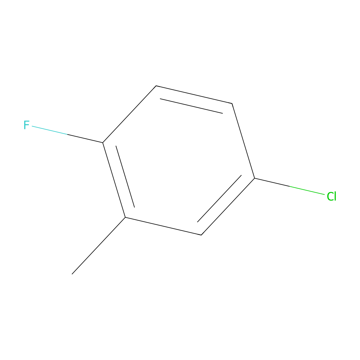 5-Chloro-2-fluorotoluene molecular structure, CAS 452-66-4