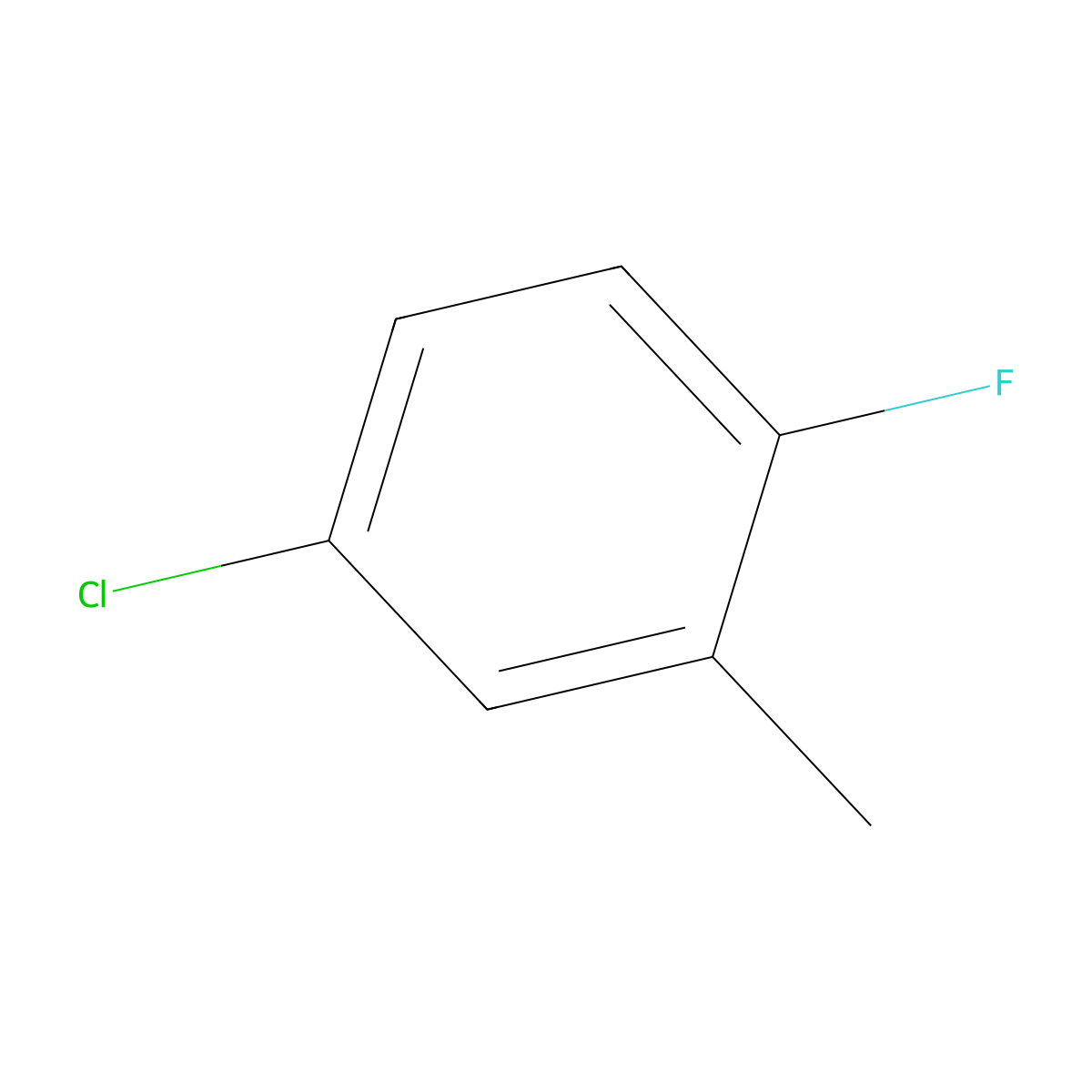 5-Chloro-2-fluorotoluene molecular structure, CAS 452-66-4