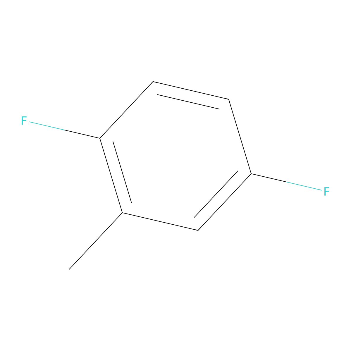 2,5-Difluorotoluene molecular structure, CAS 452-67-5