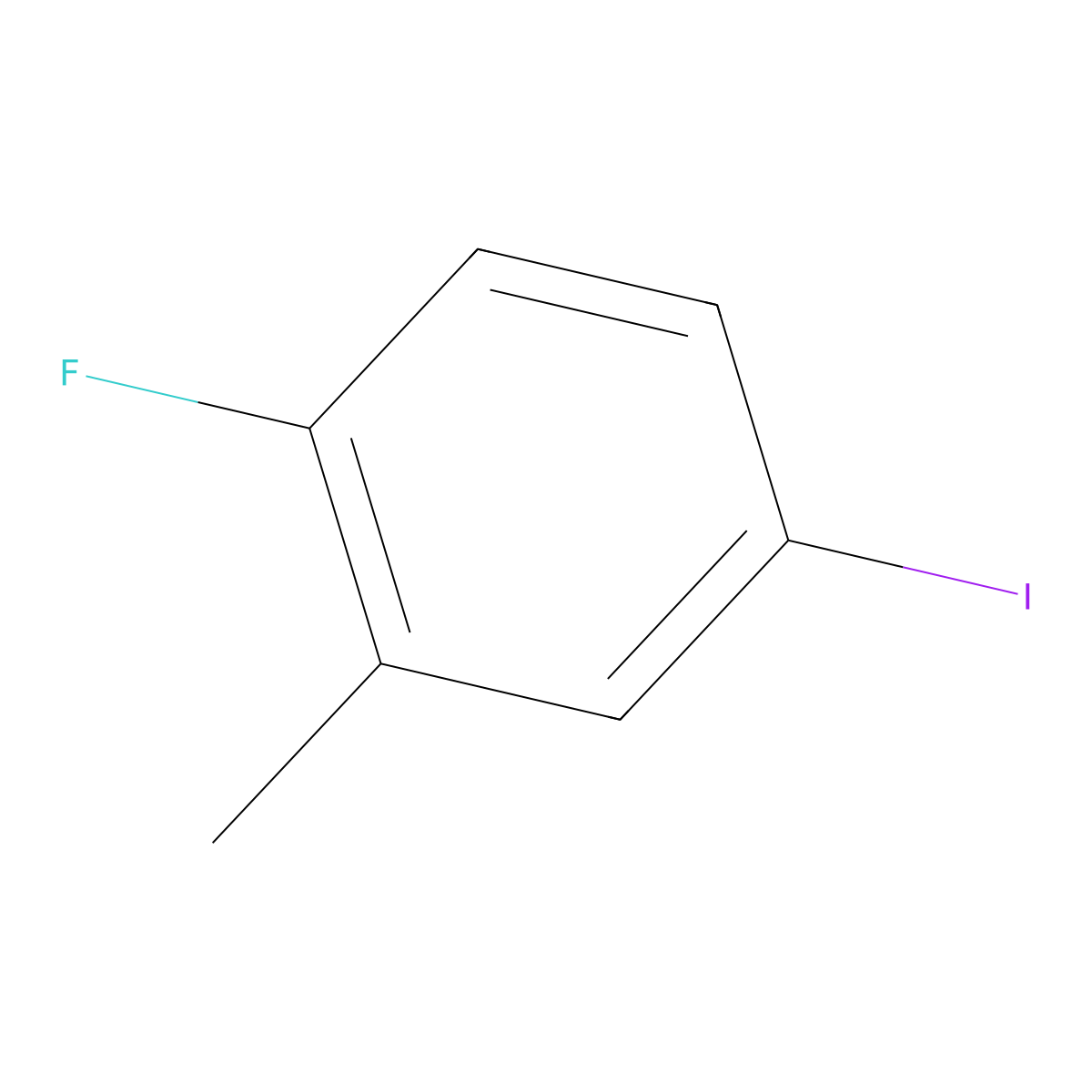 2-Fluoro-5-iodotoluene molecular structure, CAS 452-68-6