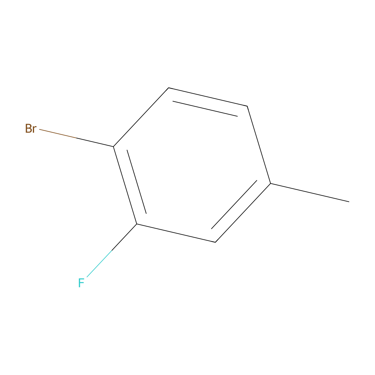 4-Bromo-3-fluorotoluene molecular structure, CAS 452-74-4
