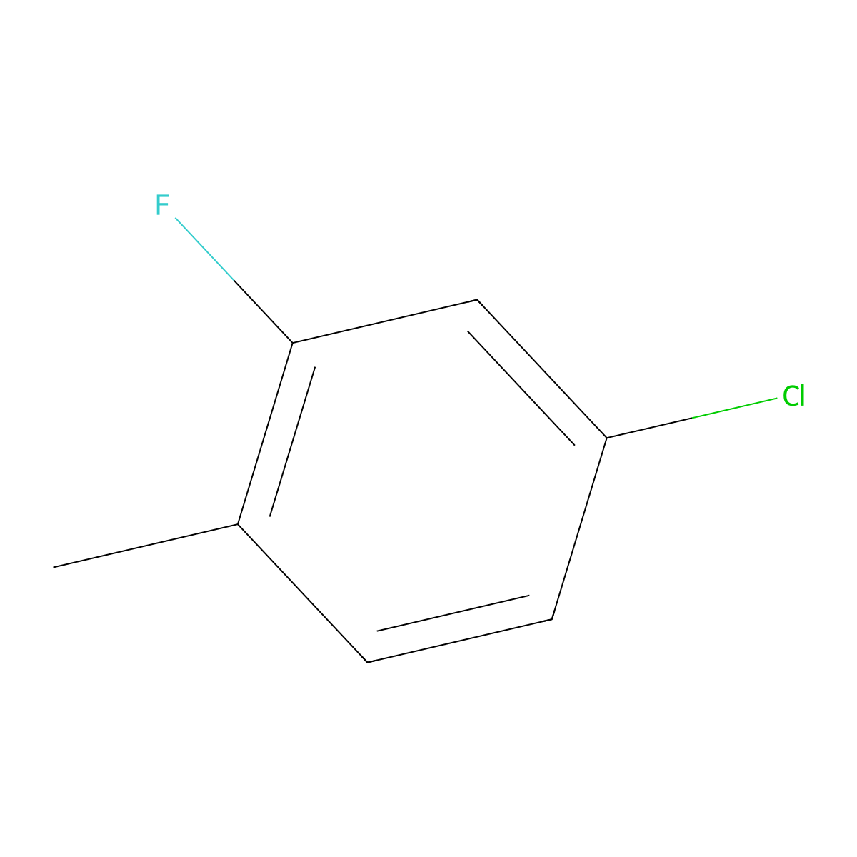 4-Chloro-2-fluorotoluene molecular structure, CAS 452-75-5