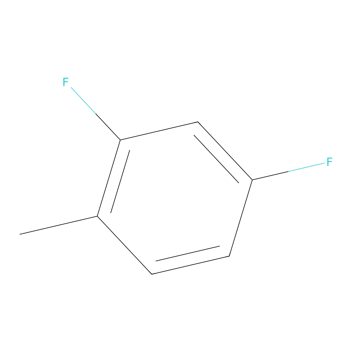2,4-Difluoro-1-methylbenzene molecular structure, CAS 452-76-6