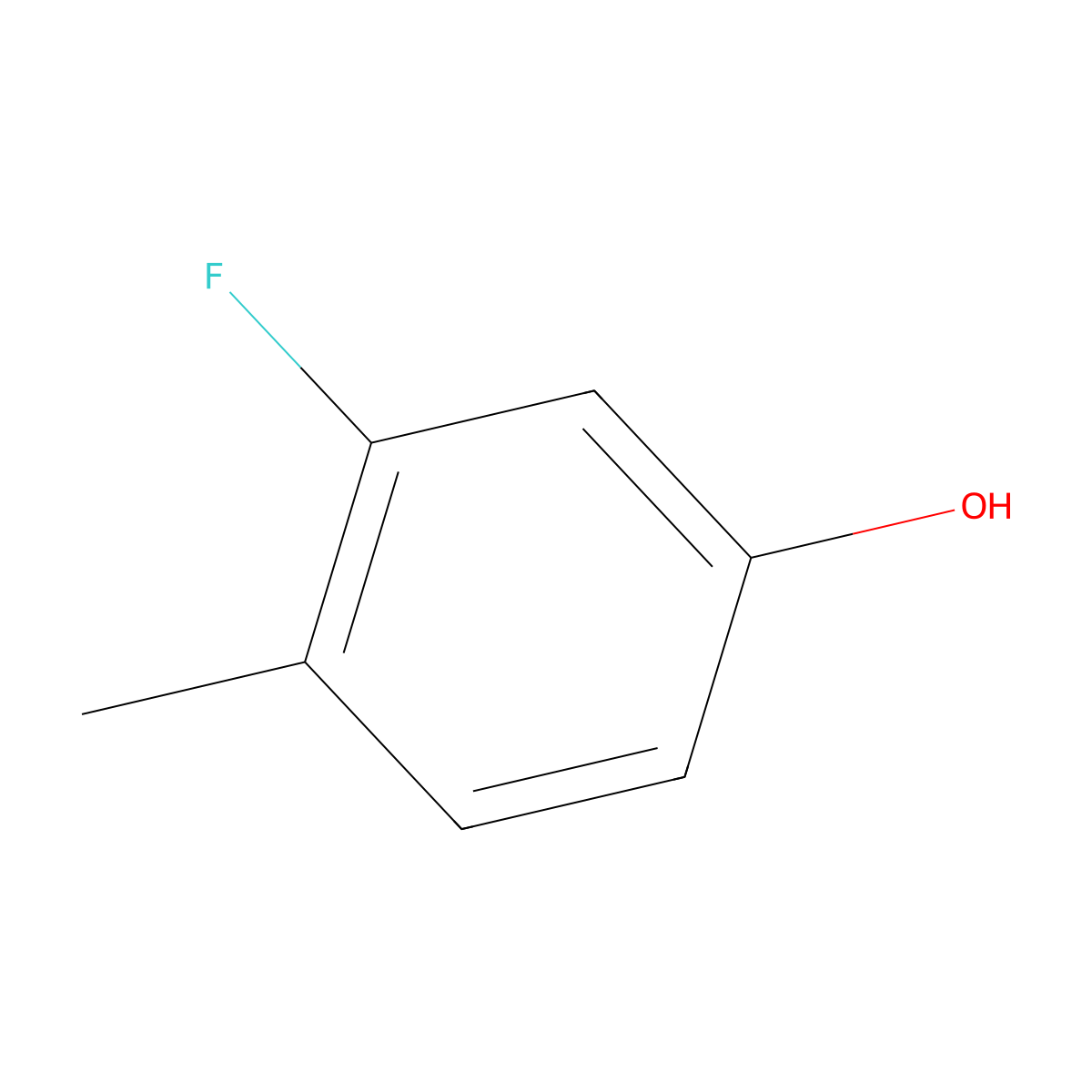 3-Fluoro-4-methylphenol molecular structure, CAS 452-78-8