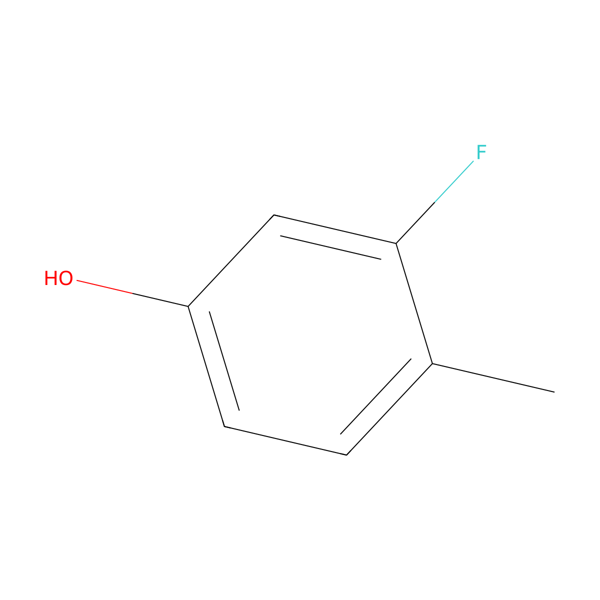3-Fluoro-4-methylphenol molecular structure, CAS 452-78-8