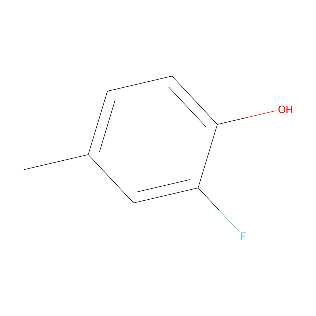 2-Fluoro-4-methylphenol molecular structure, CAS 452-81-3