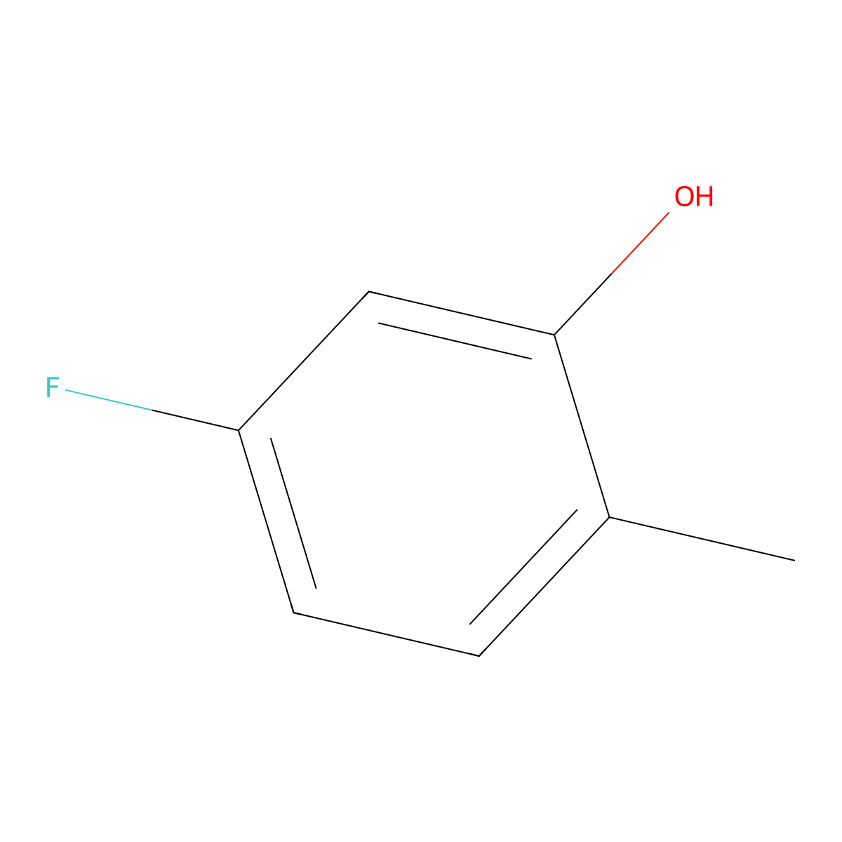 5-Fluoro-2-methylphenol molecular structure, CAS 452-85-7