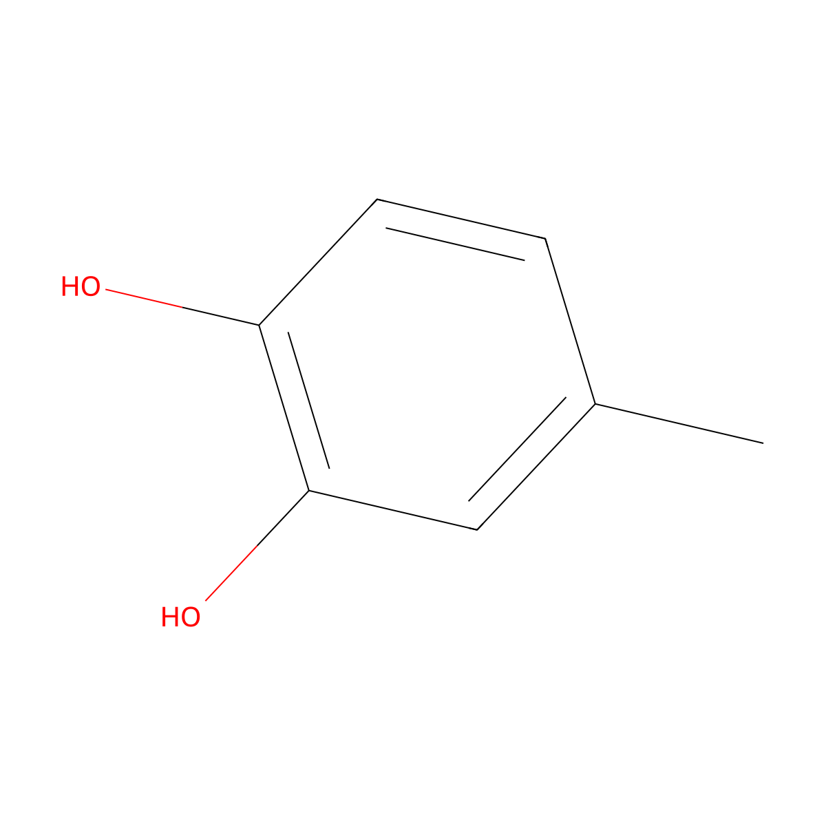 4-Methylcatechol molecular structure, CAS 452-86-8