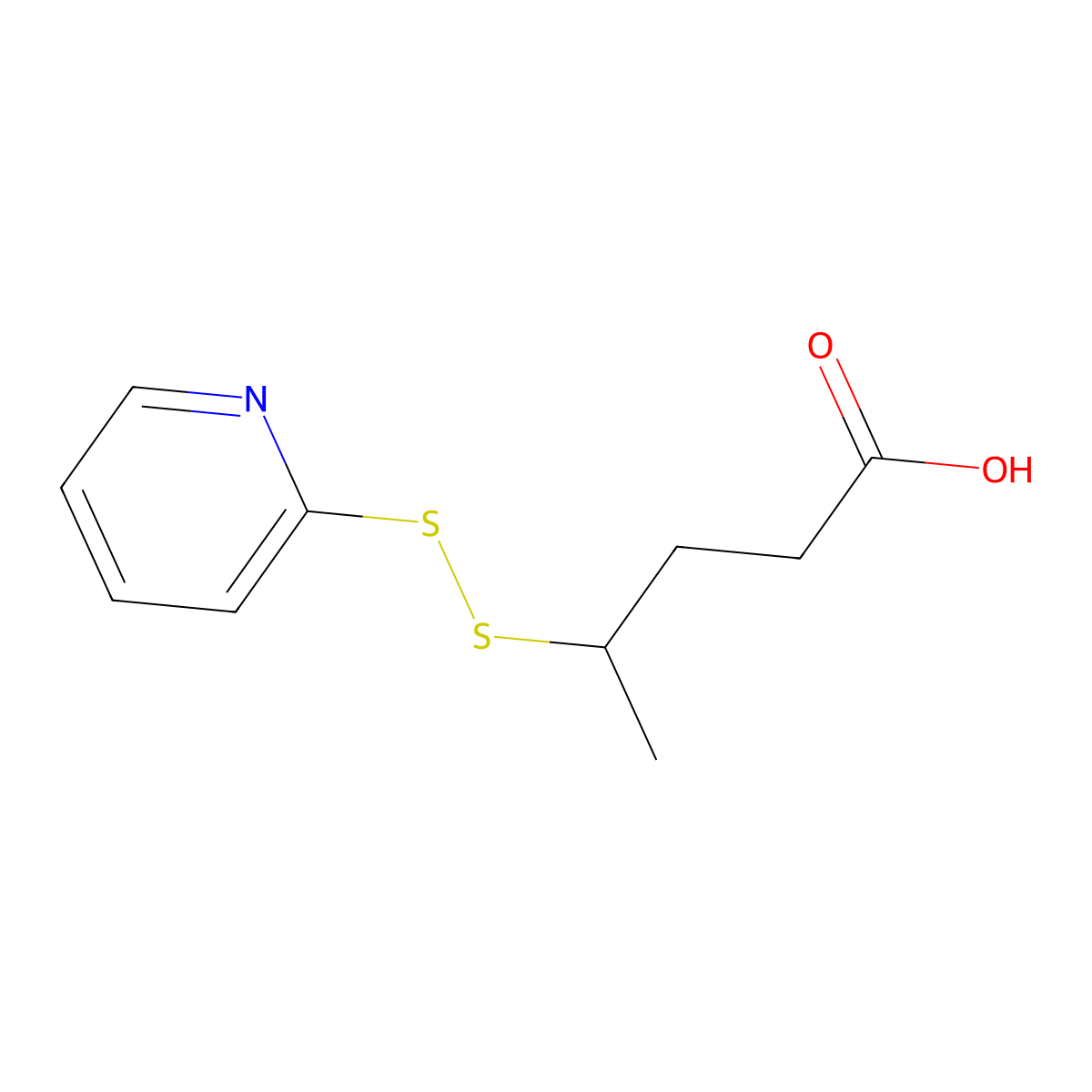 4-(2-Pyridyldithio)pentanoic acid molecular structure, CAS 452072-22-9