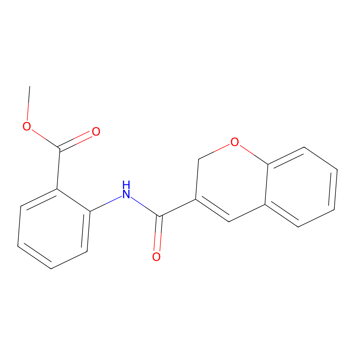 methyl 2-(2H-chromene-3-carbonylamino)benzoate molecular structure, CAS 452074-20-3