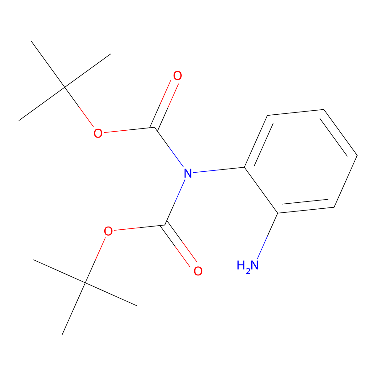 N,N-Di-tert-butoxycarbonyl-benzene-1,2-diamine molecular structure, CAS 452077-13-3