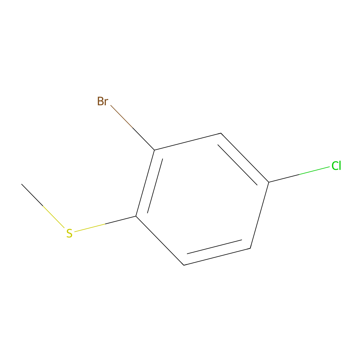 2-Bromo-4-chloro-1-methylthiobenzene molecular structure, CAS 452082-73-4