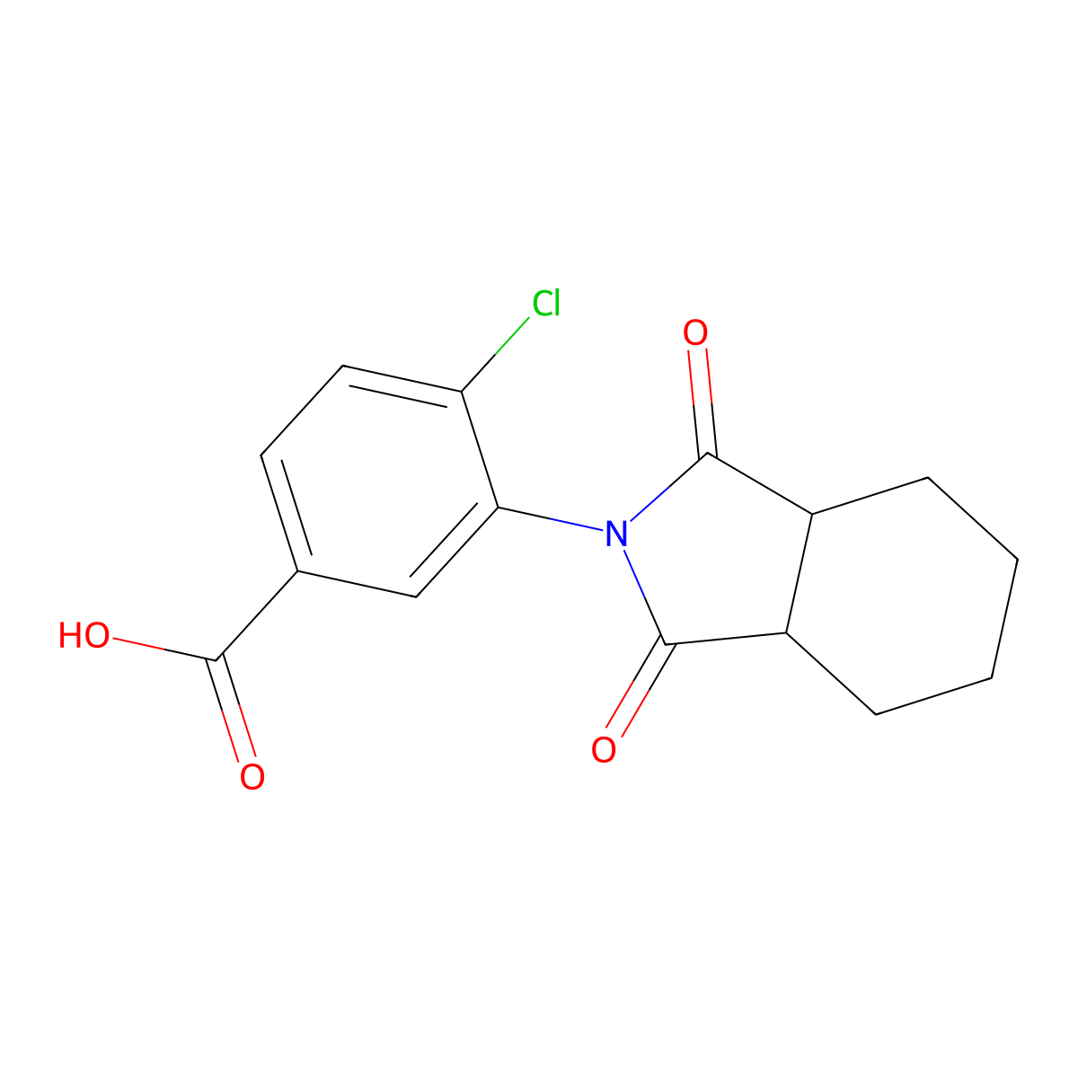 4-Chloro-3-(1,3-dioxo-octahydro-1H-isoindol-2-YL)benzoic acid molecular structure, CAS 452088-32-3