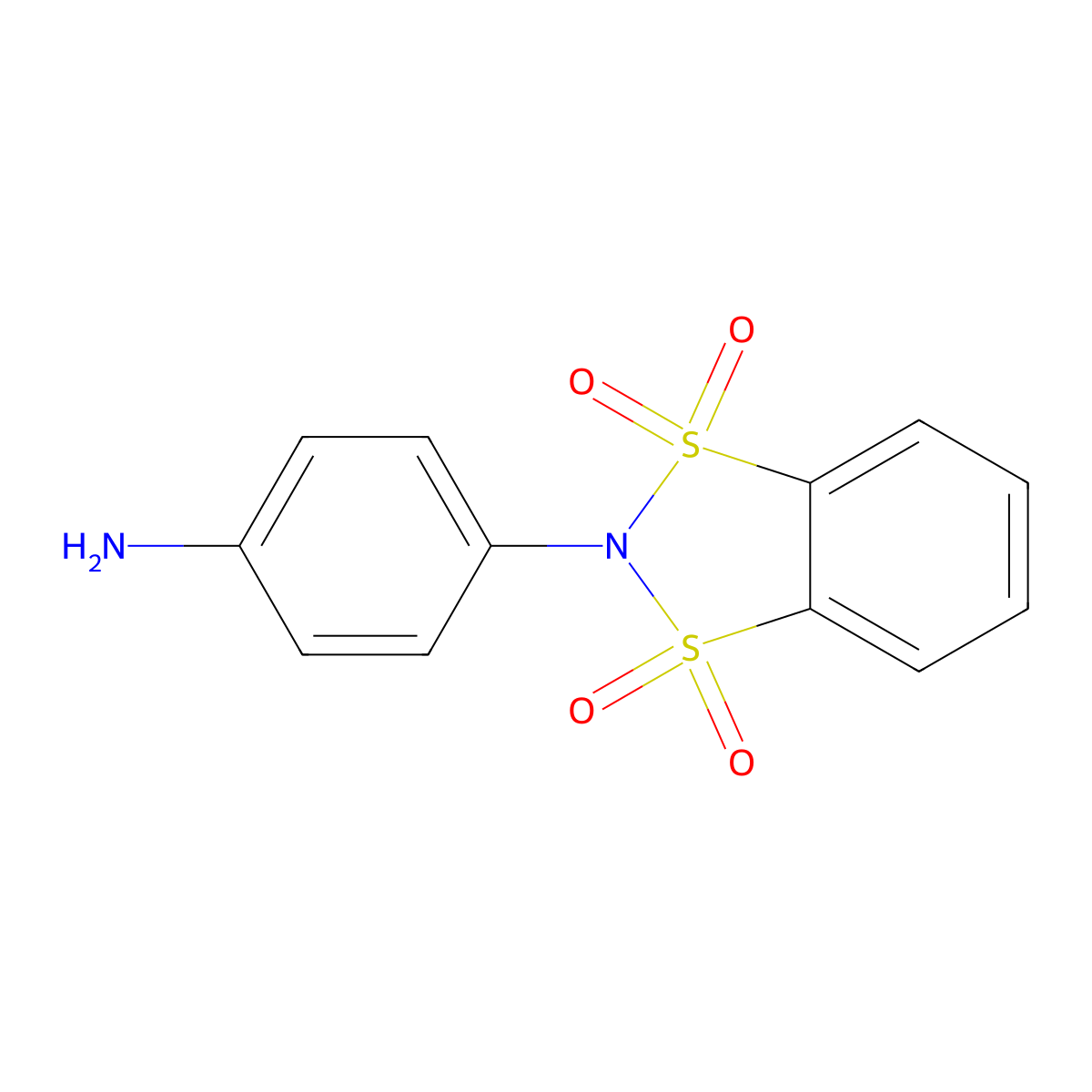 4-(1,1,3,3-Tetraoxido-1,3,2-benzodithiazol-2-yl)aniline molecular structure, CAS 452088-35-6