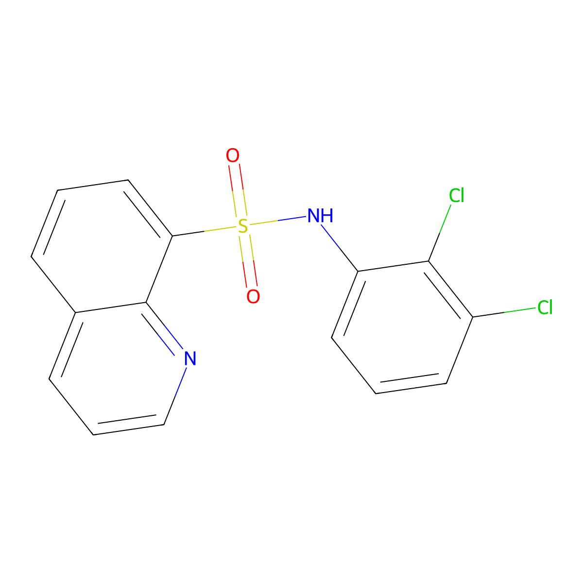 N-(2,3-dichlorophenyl)quinoline-8-sulfonamide molecular structure, CAS 452089-61-1