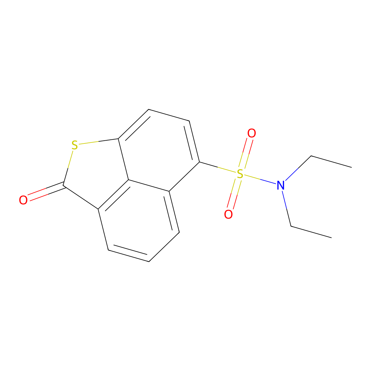 2-Oxo-2H-naphtho[1,8-bc]thiophene-6-sulfonic acid diethylamide molecular structure, CAS 452090-00-5