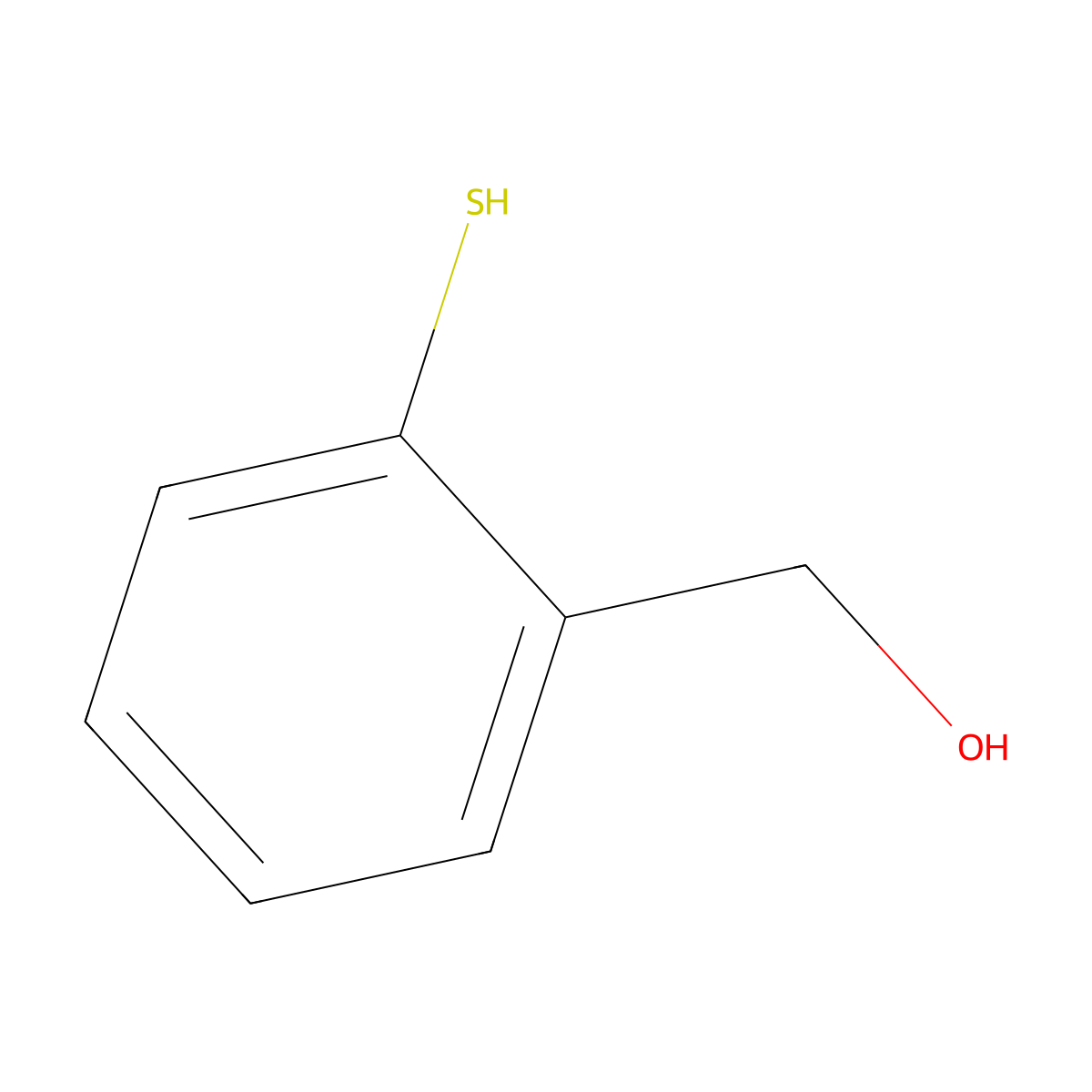 2-Mercaptobenzenemethanol molecular structure, CAS 4521-31-7