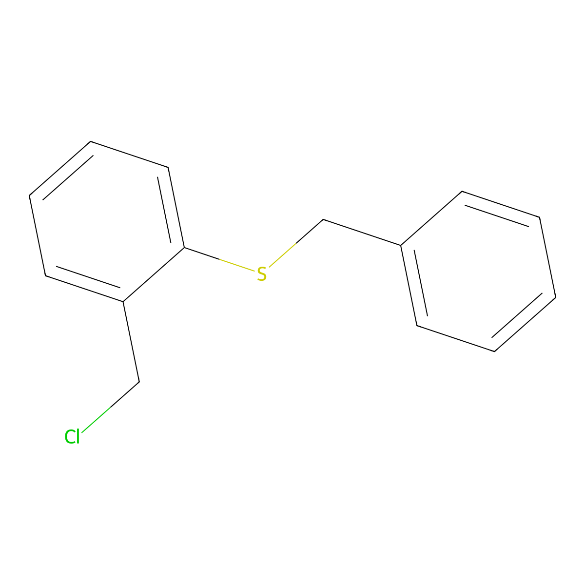 1-(Benzylsulfanyl)-2-(chloromethyl)benzene molecular structure, CAS 4521-46-4