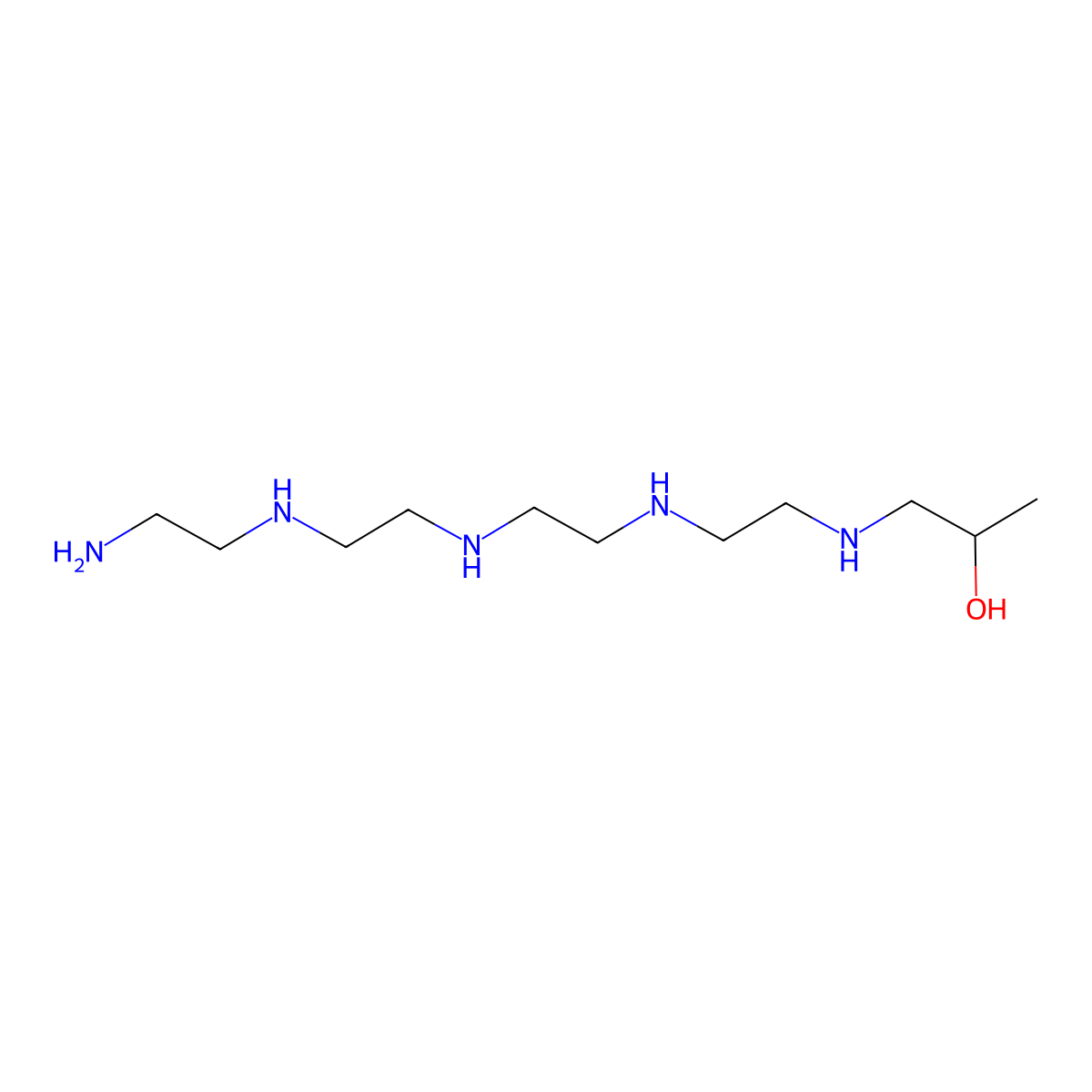 4,7,10,13-Tetraazapentadecan-2-ol, 15-amino- molecular structure, CAS 45210-10-4