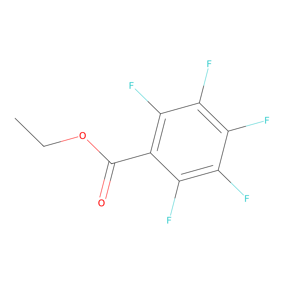 Ethyl perfluorobenzoate molecular structure, CAS 4522-93-4
