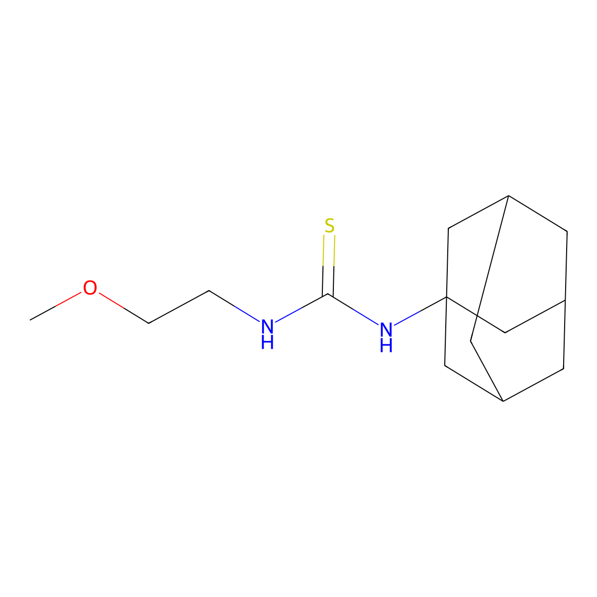 1-(1-Adamantyl)-3-(2-methoxyethyl)thiourea molecular structure, CAS 452278-57-8