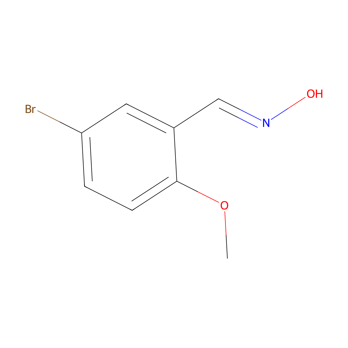 (E)-N-[(5-bromo-2-methoxyphenyl)methylidene]hydroxylamine molecular structure, CAS 452280-22-7
