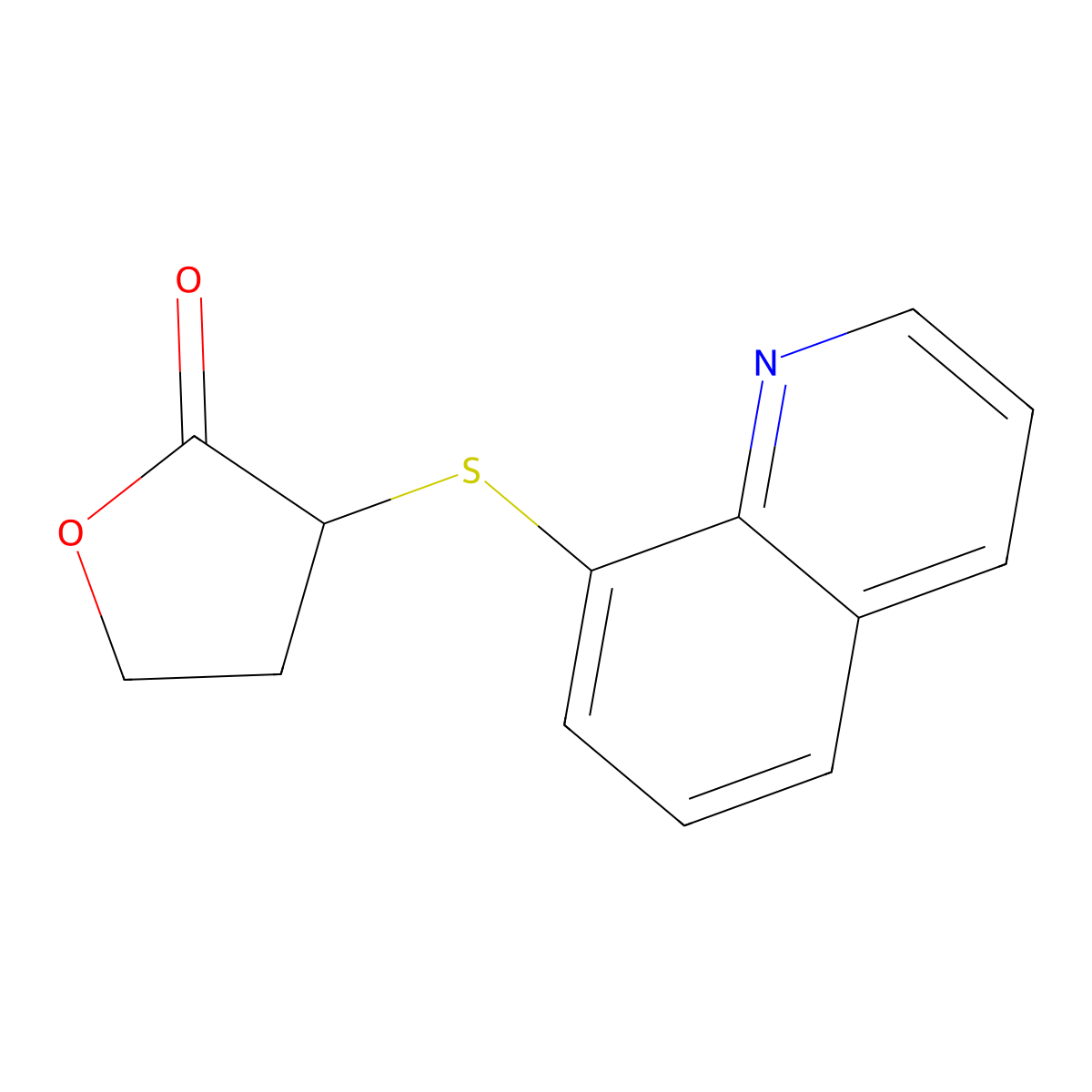 3-(quinolin-8-ylthio)dihydrofuran-2(3H)-one molecular structure, CAS 452284-92-3