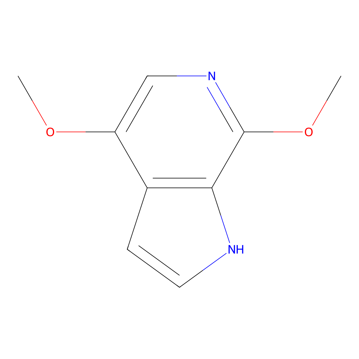 4,7-dimethoxy-1H-pyrrolo[2,3-c]pyridine molecular structure, CAS 452296-79-6