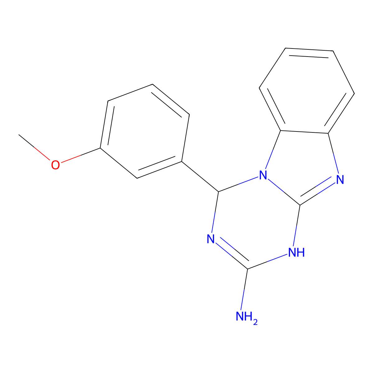 4-(3-Methoxyphenyl)-1,4-dihydro[1,3,5]triazino[1,2-a]benzimidazol-2-amine molecular structure, CAS 452299-81-9