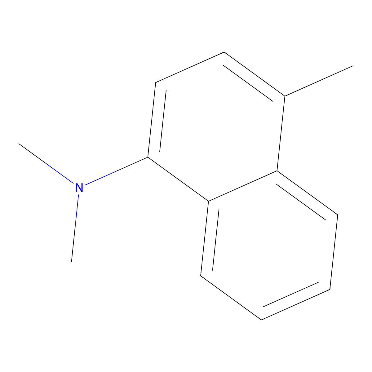 N,N,4-trimethylnaphthalen-1-amine molecular structure, CAS 4523-52-8