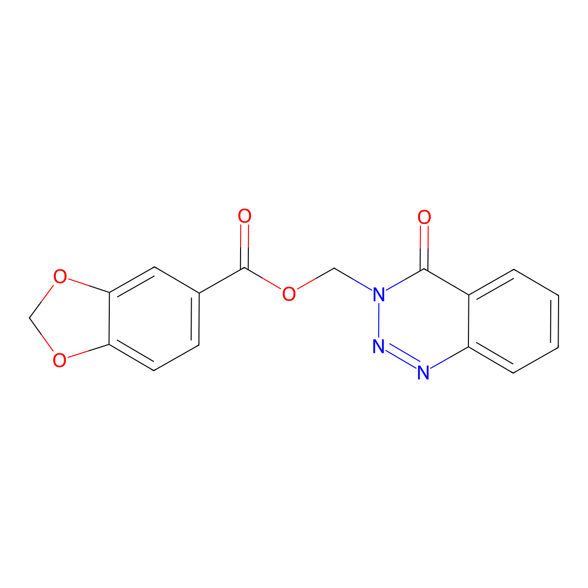 (4-Oxo-1,2,3-benzotriazin-3-yl)methyl 1,3-benzodioxole-5-carboxylate molecular structure, CAS 452301-77-8