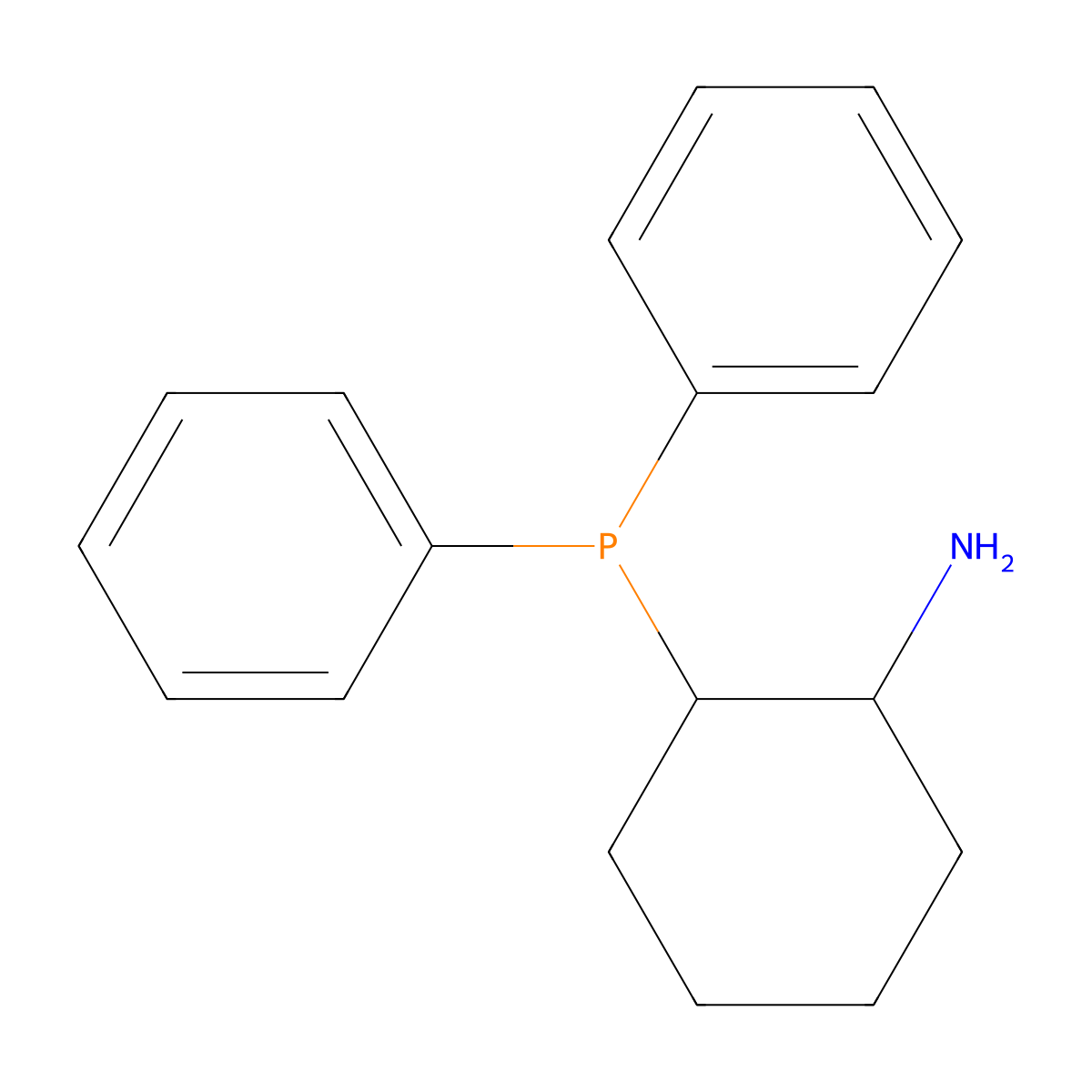 (1R,2R)-2-(Diphenylphosphino)cyclohexanamine molecular structure, CAS 452304-59-5