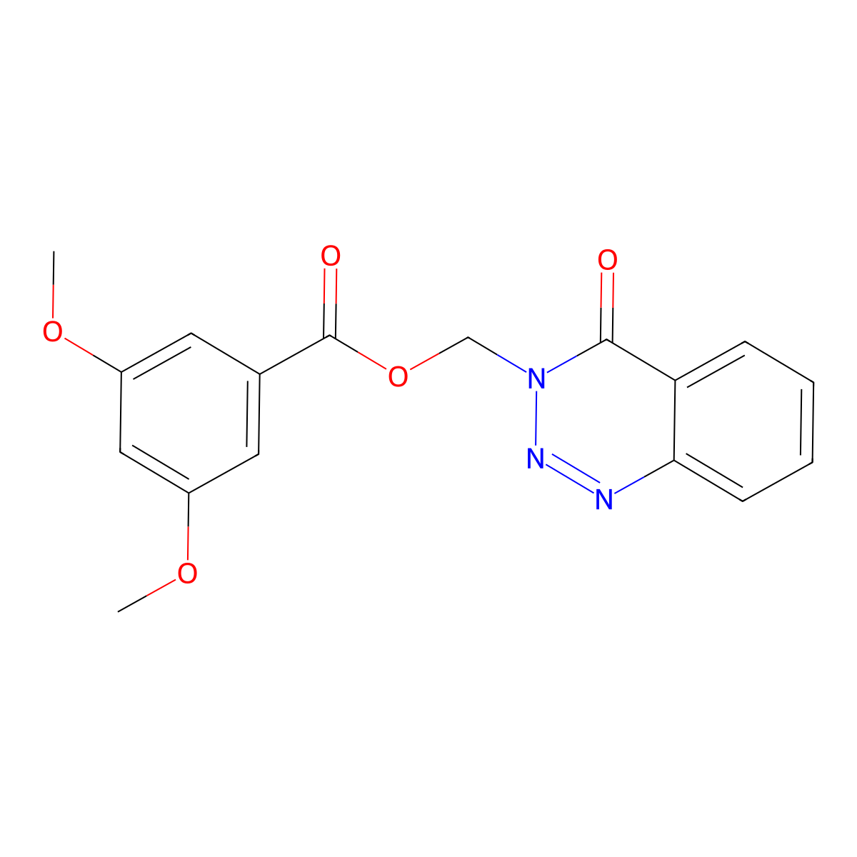 (4-oxobenzo[d][1,2,3]triazin-3(4H)-yl)methyl 3,5-dimethoxybenzoate molecular structure, CAS 452312-42-4
